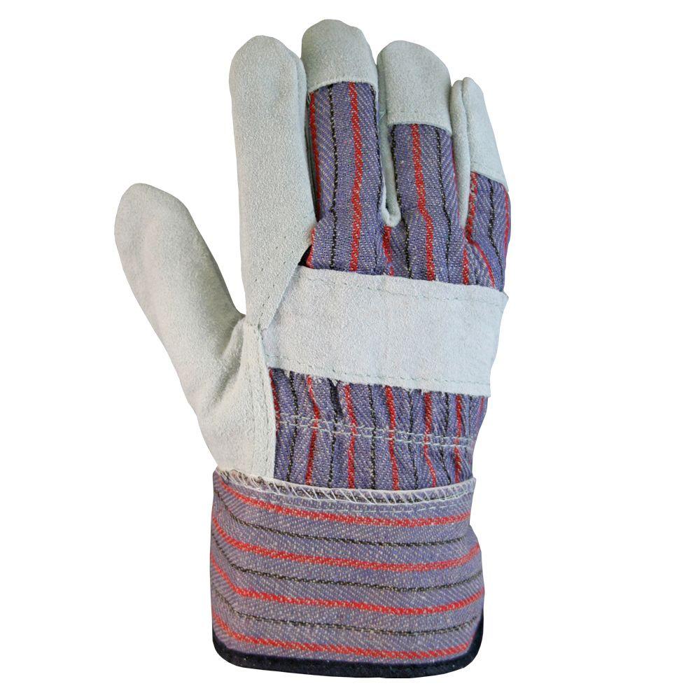 2 Pair Wells Lamont Work & Home Heavy Duty Cowhide Palm Work Gloves Large 53300804472 
