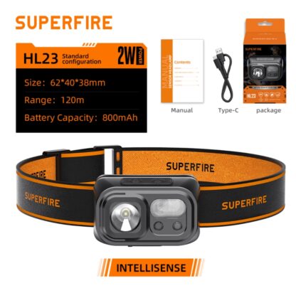 SuperFire Headlamp Rechargeable Lightweight Head Lamp